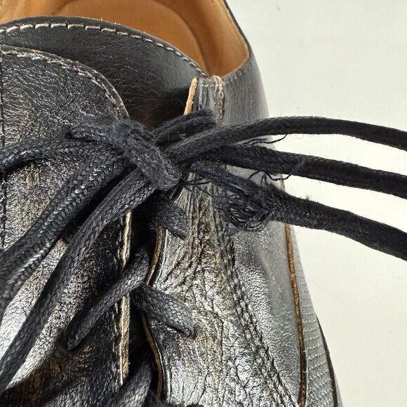 BED STU Gibson Wingtip Oxford Black Dress Shoes Brogue Leather Upper Men Size 12 - Picture 14 of 16